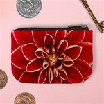 Red Dahila Coin Change Purse Back