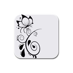 Floral Butterfly Design Drink Coasters 4 Pack (square) by OneStopGiftShop