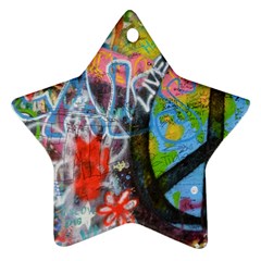 Prague Graffiti Star Ornament by StuffOrSomething