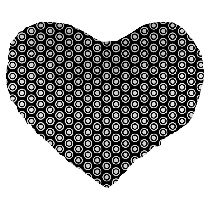 Groovy Circles 19  Premium Heart Shape Cushion