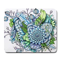 Peaceful Flower Garden 2 Large Mouse Pad (rectangle) by Zandiepants