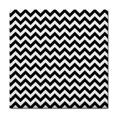 Black And White Zigzag Ceramic Tile by Zandiepants