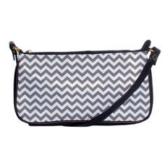 Grey And White Zigzag Evening Bag by Zandiepants