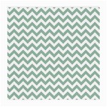 Jade Green And White Zigzag Glasses Cloth (Medium, Two Sided) Front