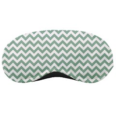 Jade Green And White Zigzag Sleeping Mask by Zandiepants