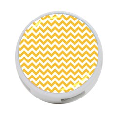 Sunny Yellow And White Zigzag Pattern 4-port Usb Hub (two Sides) by Zandiepants