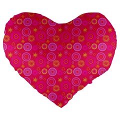 Psychedelic Kaleidoscope 19  Premium Heart Shape Cushion by StuffOrSomething