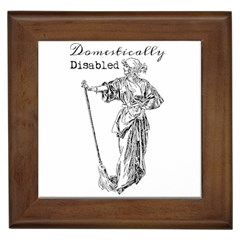 Domestically Disabled Framed Ceramic Tile by StuffOrSomething