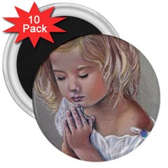 Prayinggirl 3  Button Magnet (10 Pack) by TonyaButcher