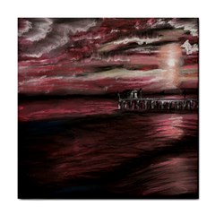 Pier At Midnight Ceramic Tile by TonyaButcher