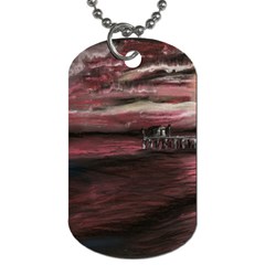 Pier At Midnight Dog Tag (two-sided)  by TonyaButcher