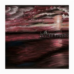 Pier At Midnight Glasses Cloth (medium, Two Sided) by TonyaButcher