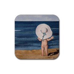 Mom s White Hat Drink Coaster (square) by TonyaButcher