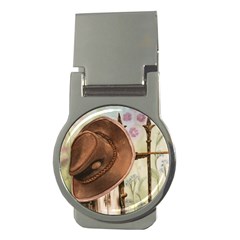 Hat On The Fence Money Clip (round) by TonyaButcher