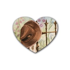 Hat On The Fence Drink Coasters (heart) by TonyaButcher