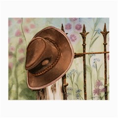 Hat On The Fence Glasses Cloth (small, Two Sided) by TonyaButcher