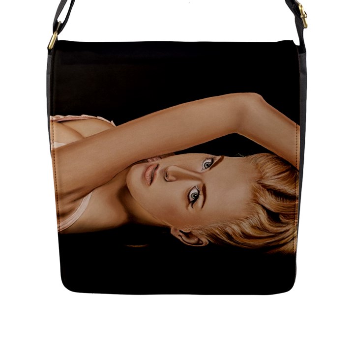 Alluring Flap Closure Messenger Bag (Large)