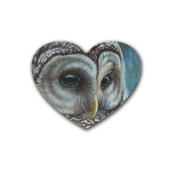 Barred Owl Drink Coasters (heart) by TonyaButcher