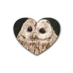 Tawny Owl Drink Coasters (heart) by TonyaButcher