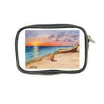 Alone On Sunset Beach Coin Purse Back