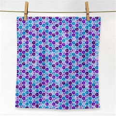 Purple Blue Cubes Face Towel by Zandiepants