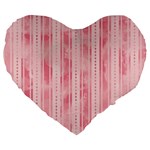 Pink Grunge 19  Premium Heart Shape Cushion Front