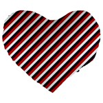 Diagonal Patriot Stripes 19  Premium Heart Shape Cushion Front