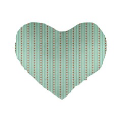 Hearts & Stripes 16  Premium Heart Shape Cushion  by StuffOrSomething