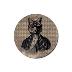 Harlequin Cat Drink Coaster (round) by StuffOrSomething