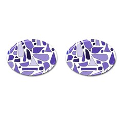 Silly Purples Cufflinks (oval) by FunWithFibro