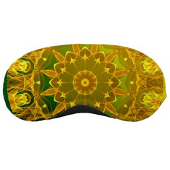 Yellow Green Abstract Wheel Of Fire Sleeping Mask by DianeClancy