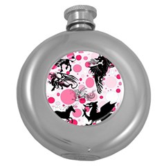 Fantasy In Pink Hip Flask (round) by StuffOrSomething