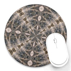 Flowing Waters Kaleidoscope 8  Mouse Pad (round) by Fractalsandkaleidoscopes