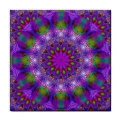 Rainbow At Dusk, Abstract Star Of Light Ceramic Tile by DianeClancy