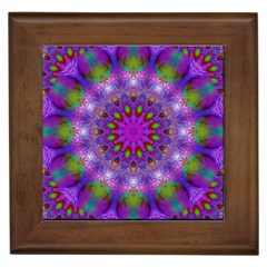 Rainbow At Dusk, Abstract Star Of Light Framed Ceramic Tile by DianeClancy