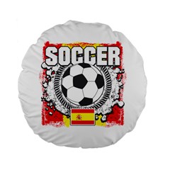 Soccer Spain 15  Premium Round Cushion  by MegaSportsFan