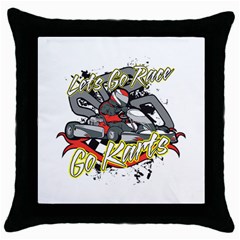 Lets Race Go Karts Throw Pillow Case (black) by MegaSportsFan