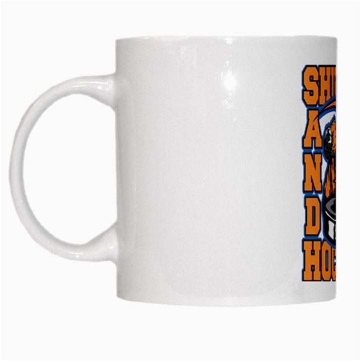 Shut Up and Play Hockey White Mug