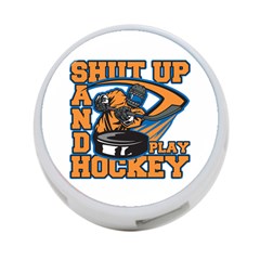 Shut Up And Play Hockey 4-port Usb Hub (two Sides) by MegaSportsFan