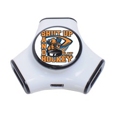 Shut Up And Play Hockey 3-port Usb Hub by MegaSportsFan