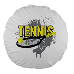 Tennis 18  Premium Round Cushion  by MegaSportsFan