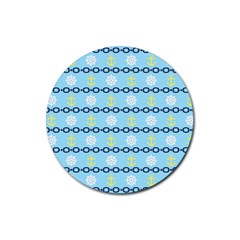 Anchors & Boat Wheels Drink Coaster (round) by StuffOrSomething