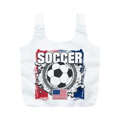 Soccer United States Of America Full Print Recycle Bag (m) by MegaSportsFan