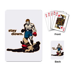 Stay Down Boxing Playing Cards Single Design by MegaSportsFan