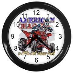 American Quad Wall Clock (black) by MegaSportsFan