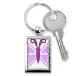 Whimsical Awareness Butterfly Key Chain (Rectangle) Front