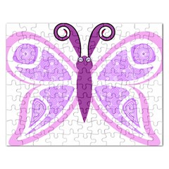 Whimsical Awareness Butterfly Jigsaw Puzzle (rectangle) by FunWithFibro