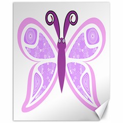 Whimsical Awareness Butterfly Canvas 11  X 14  (unframed) by FunWithFibro