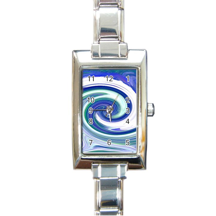 Abstract Waves Rectangular Italian Charm Watch