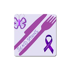 Send Spoons Magnet (square) by FunWithFibro